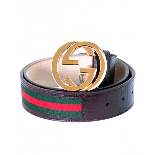 GUCCI BELT 114876 Black-brown